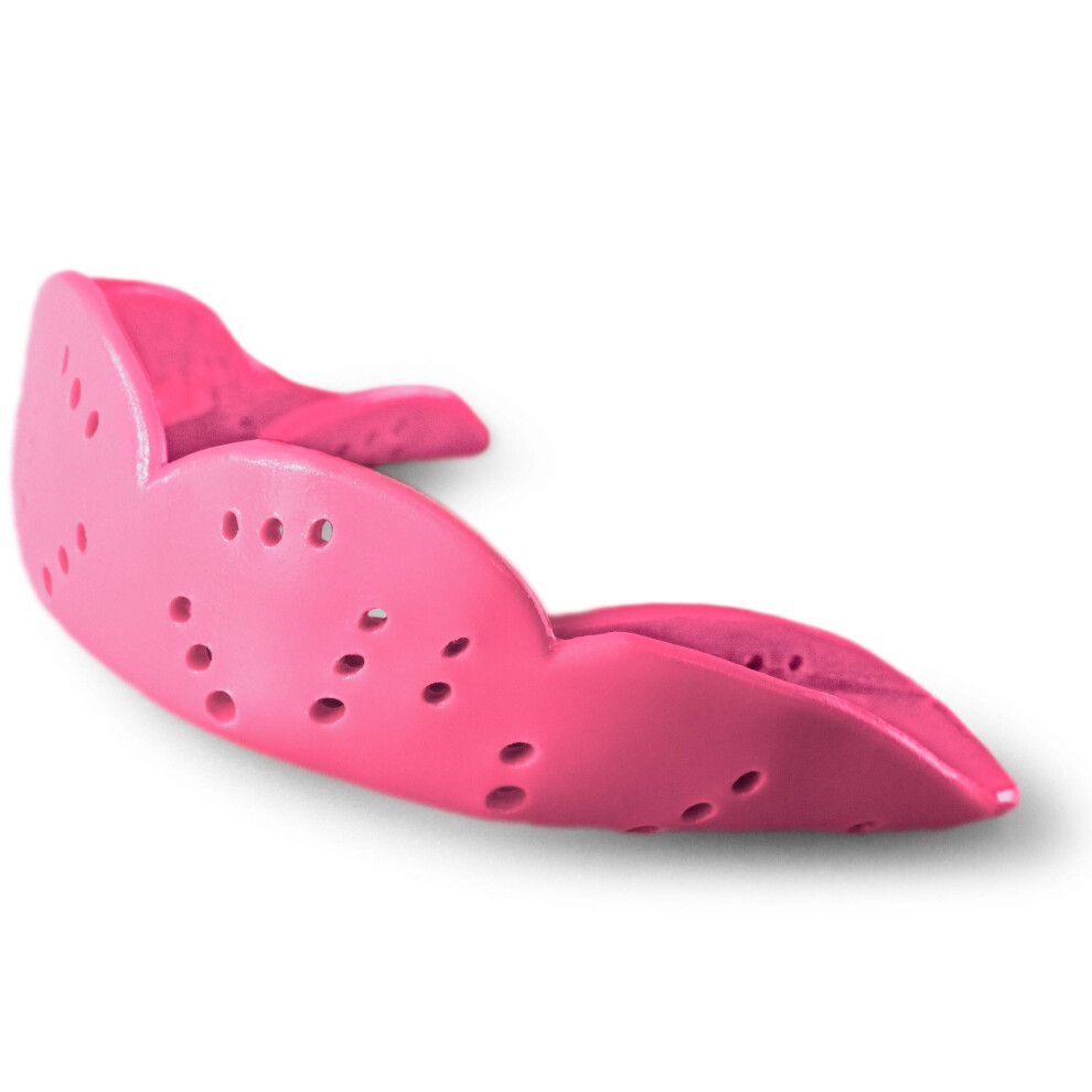Sisu Pink Aero Medium Mouthguard Hot - 1.6Mm Thin - Custom-Molded Fit - Slim Design - Remoldable Up To 20 Times - For Team Sports - Non Toxic