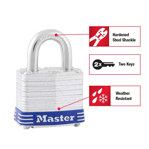 Master Lock Master Lock 3D Εξωτερικό Λουκέτο με Κλειδί, 1 Συσκευασία, Ασημί 1