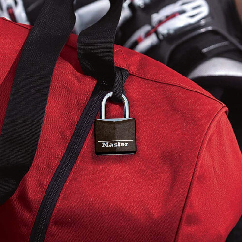 Master Lock Κλειδαριά Αλουμινίου Master Lock με Κλειδί, Μαύρη, 4 Τεμάχια, 131Q 1