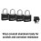 Master Lock Κλειδαριά Αλουμινίου Master Lock με Κλειδί, Μαύρη, 4 Τεμάχια, 131Q 3