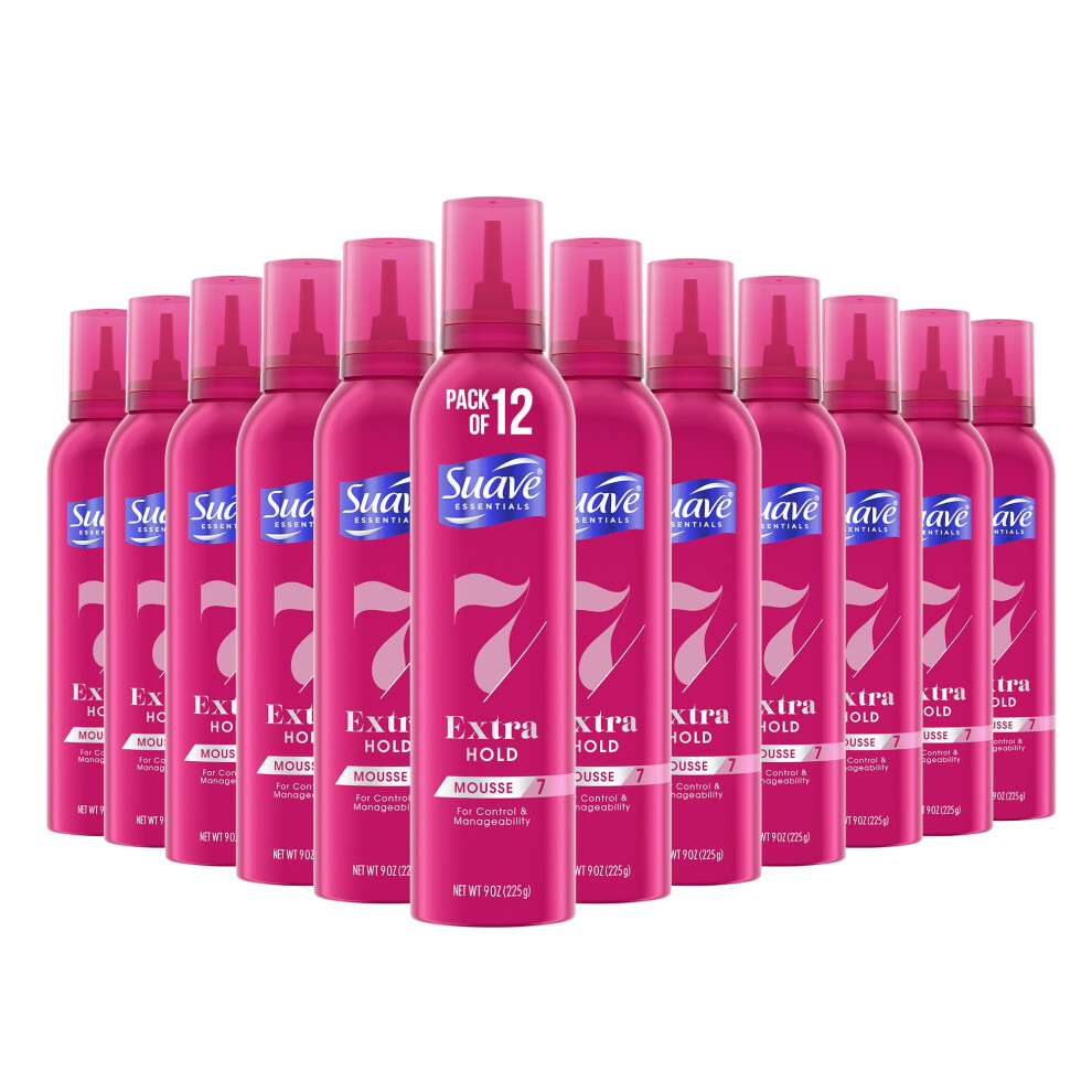 Suave Extra Hold Shaping Mousse, 9 Ounce - 12 Per Case.