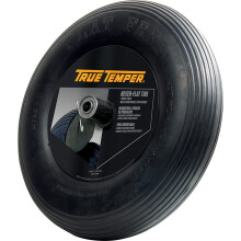 True Temper FFTCC 8 tum Hub Never Flat Wheelbarrow Däck med Ribbat Mönster, 8-Tum, Svart