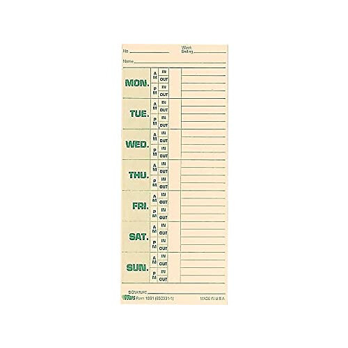 Tops Montag bis Sonntag Stundenzettel 500 CD/Box 2