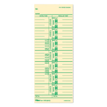 TOPS 1259 Tijdkaart voor Acroprint/IBM/Lathem/Simplex, Wekelijks, 3 1/2 x 9 (Doos van 500)