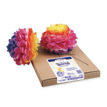 PACON """"""""KolorFast Tissue Flower Kit Party Pack 10"""""""""""""""" 84 Flowers"""""""" (P0059660)
