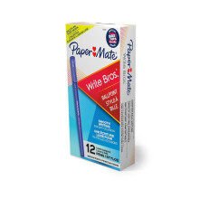 Paper Mate Write Bros Ballpoint Pens Medium Point (1.0mm) Blue 12 Count (3311131)