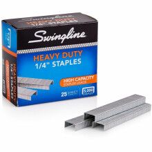 Swingline Heftklammern, robust, 1/4 Zoll L  nge, 25 Blatt Kapazit  t, 100/Streifen, 5000/Karton, 1 Packung (79394), Silber