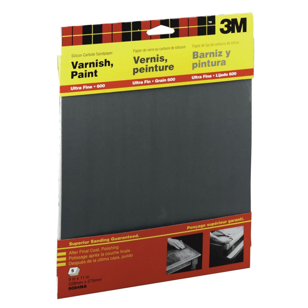 600 Wet-Or-Dry Sandpaper 5Pk