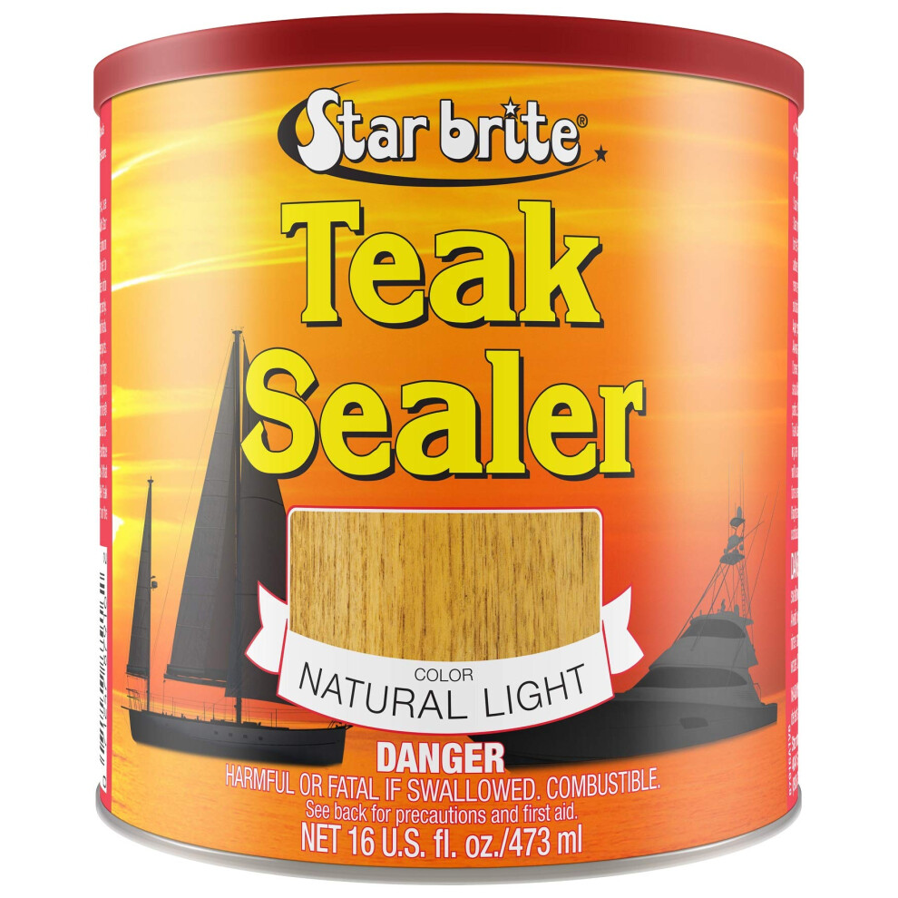 STAR BRITE Teak Sealer - No Drip  No Splash Formula - One-Coat  Durable Protection for All Fine Woods - Perfect for Outdoor Furniture & Marine Use - N