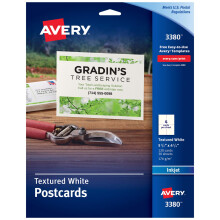 Avery druckbare Postkarten, 10,8 x 14 cm, strukturiertes Wei, 120 leere Postkarten fr Tintenstrahldrucker (03380)
