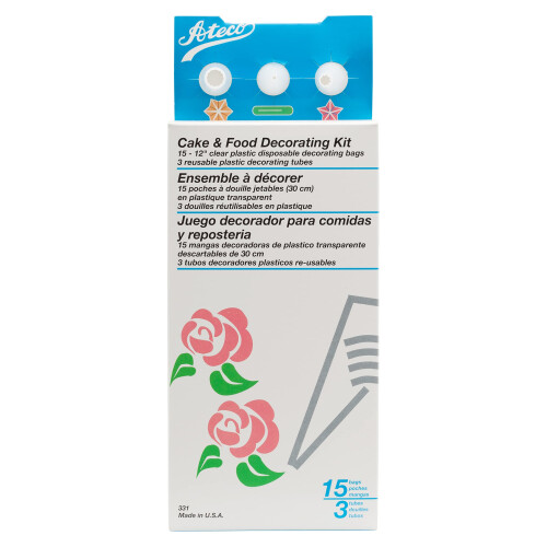 Kit de Decoração de Bolos Ateco, 18 peças, Branco