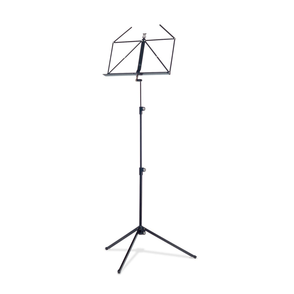 K&M Konig & Meyer 10010.000.55 Music Stand | Large Deep Desk | Sturdy Base | Adjustable 3pc Telescopic Design | Folding Compact | Pro Grade for Musici