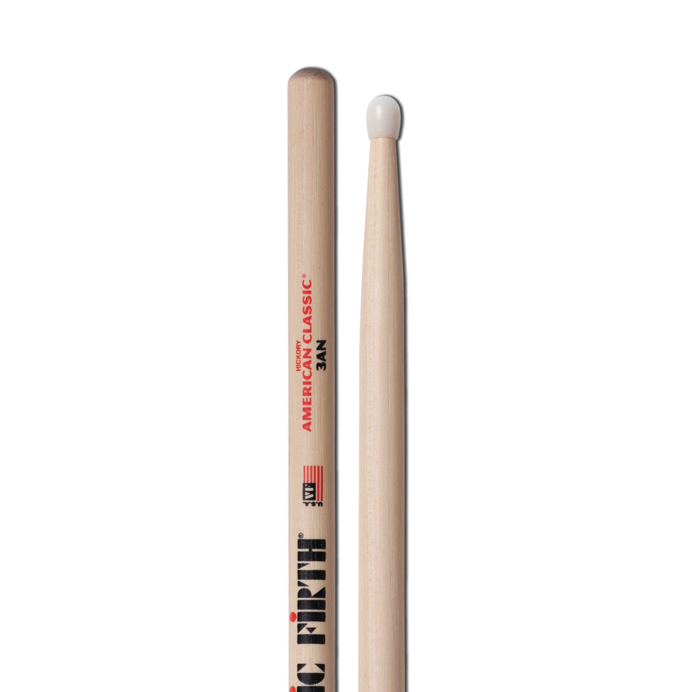 Vic Firth - Bacchette Per Batteria Serie American Classic® - 3AN - Hickory Americano - Punta Di Nylon-image