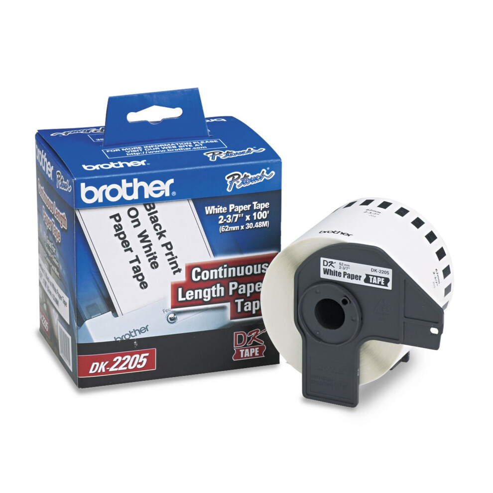 Photos - Other Office Equipment Brother Genuine DK-2205 Continuous Paper Label Roll Cut-to-Length Label 2.4 x 100 Feet (1) Roll Per Box DK2205 