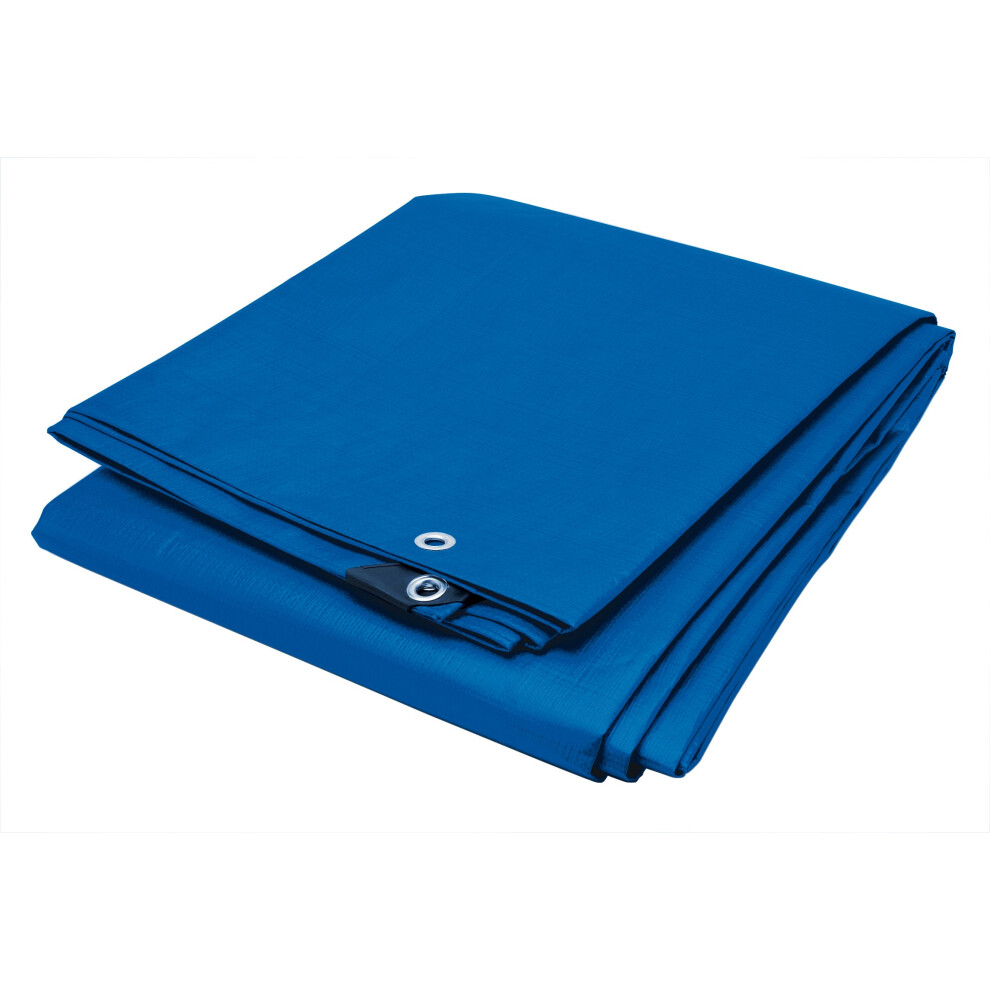 Performance Tool W6011 (12 X 16 Ft) Tarp Cover Blue Waterproof Great For Tarpaulin Canopy Tent Boat Rv Or Pool Cover Performance Tool (Standard Poly 039564160110