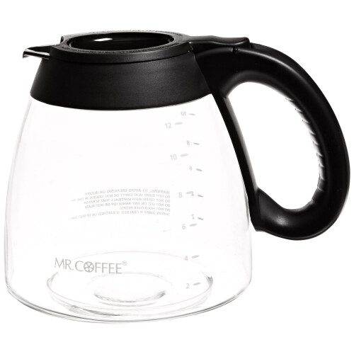Mr. Coffee 12-Cup Replacement Decanter for FT and IS Series  Black  IDS13-RB