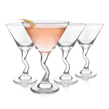 Libbey Z-Stem Martini-lasisetti, 4 lyijytφntδ lasia Z-varrella, astianpesukoneessa kestδvδ Martini-lasisarja juhliin