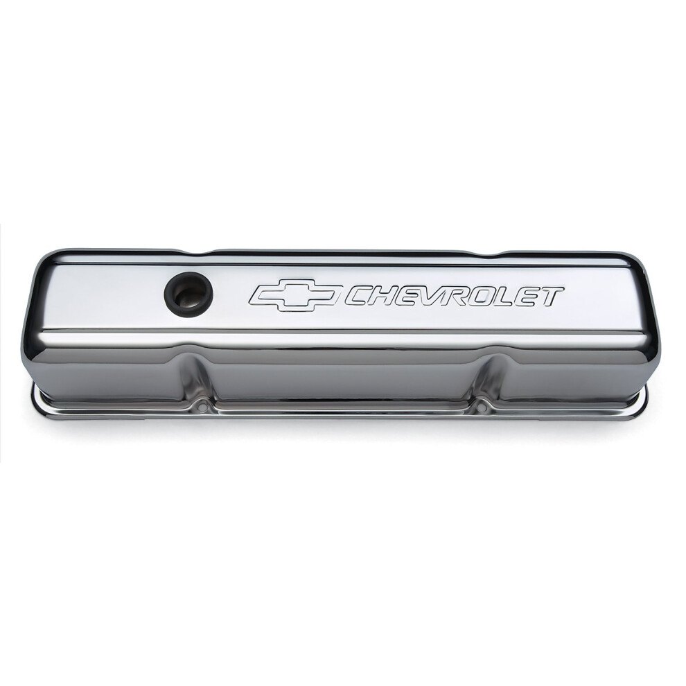 Proform 141-103 SBc chrome Bowtie Valve cover - Tall with Baffle