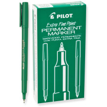 Pilot extra finpunkt Permanenta markrer Grn blck 12-pack (44105)
