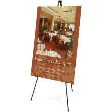 Quartet Instant Easel 64"""" stativ underst?tter 10 lbs. Kraftig stativbase pulverlakeret st?lmateriale Sammenklappelig sort (27E)