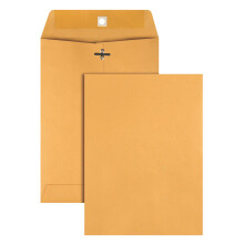 Kvalitetspark gummed Kraft Clasp -kuvert 7,5 x 10,5 lda med 100 (37875) Ljusbrunt