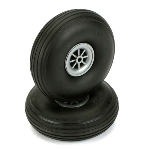 Du-Bro 325T 3-1/4"""" Diameter Treaded Surface Wheel (2-Pack)