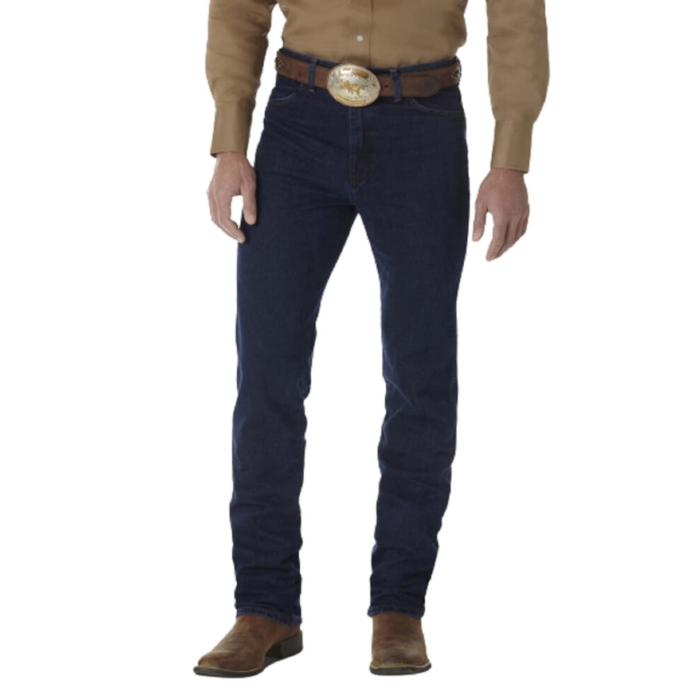 Wrangler Men's Cowboy Cut Slim Fit Jean  Dark Stonewash  36W x 34L