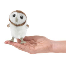 Folkmanis Mini Schleiereule Fingerpuppe Cremebraun 1 EA