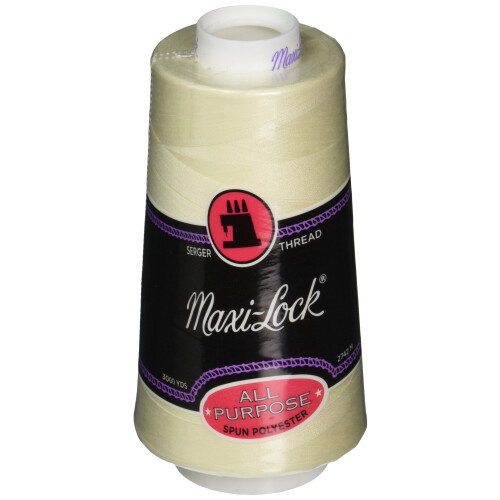 American & Efird Maxi-Lock 3 000 yds Eggshell Thread Spool  1 Count (Pack of 1)