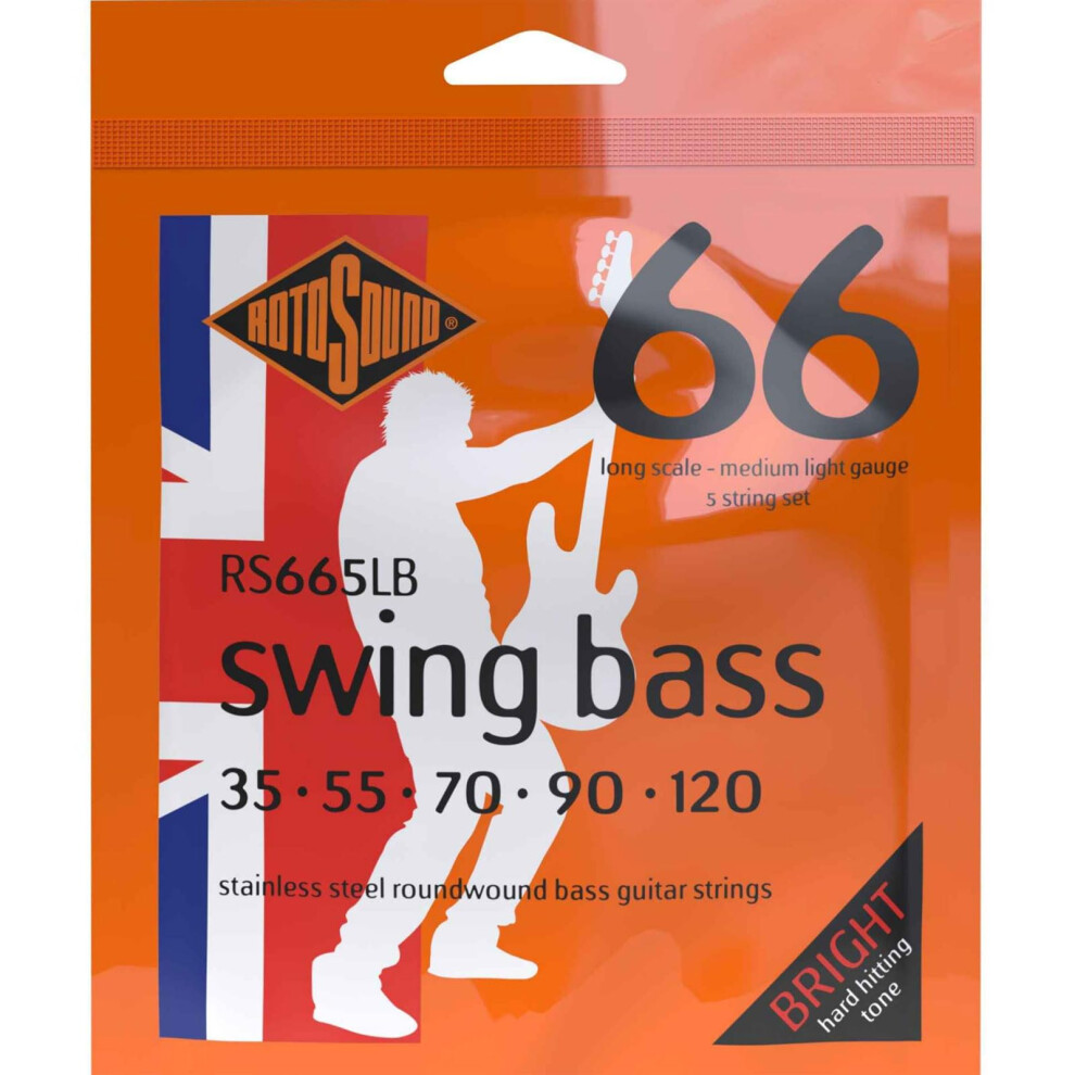 Cordes Pour Basse Lectrique Rotosound RS665LB Swing Bass 66 En Acier Inoxydable (35, 55, 70, 90, 120)-image