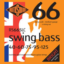 Rotosound RS665LC Swing Bass 66 5-strunowe struny do gitary basowej ze stali nierdzewnej (40 60 75 95 125)