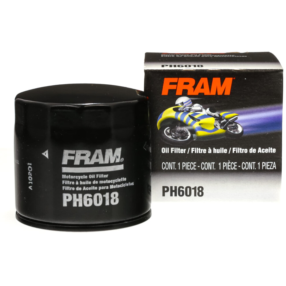 FRAM Extra Guard PH6018 Motorcycle Replacement Oil Filter Fits Select Aprilia Artic Cat Kymco and Suzuki Models