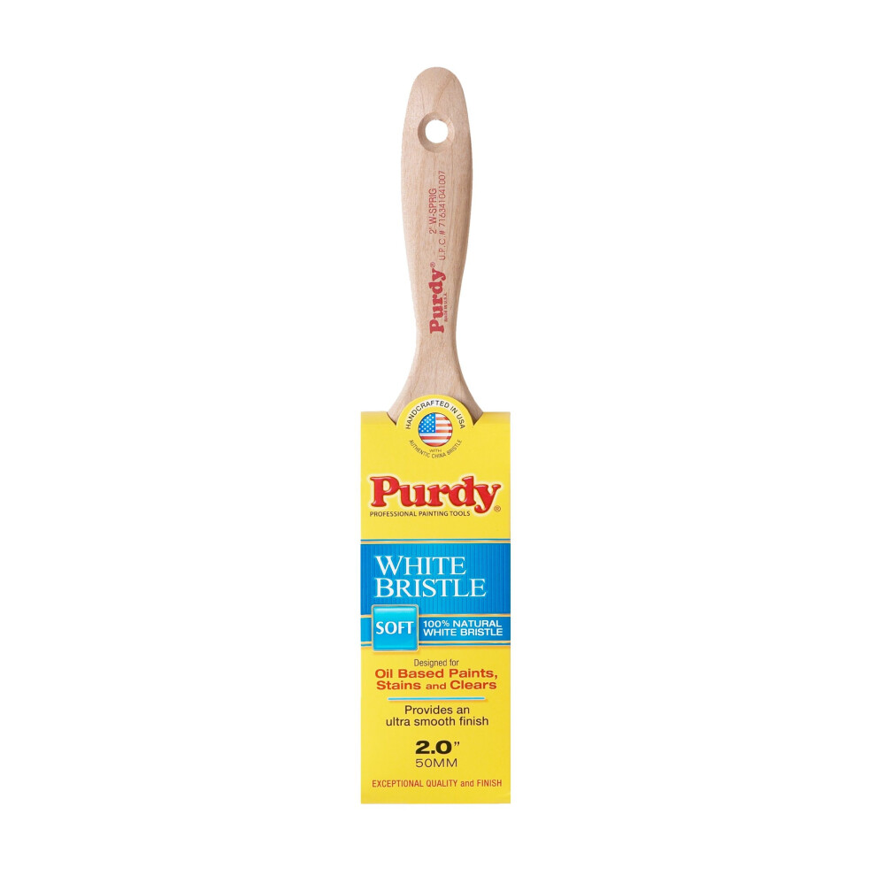 Purdy DB777421 144380420 White Bristle Series Sprig Flat Trim Paint Brush  2 inch