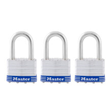 Cadeado exterior Master Lock 5TRILFPF com chave, pacote de 3 chaves iguais prateadas