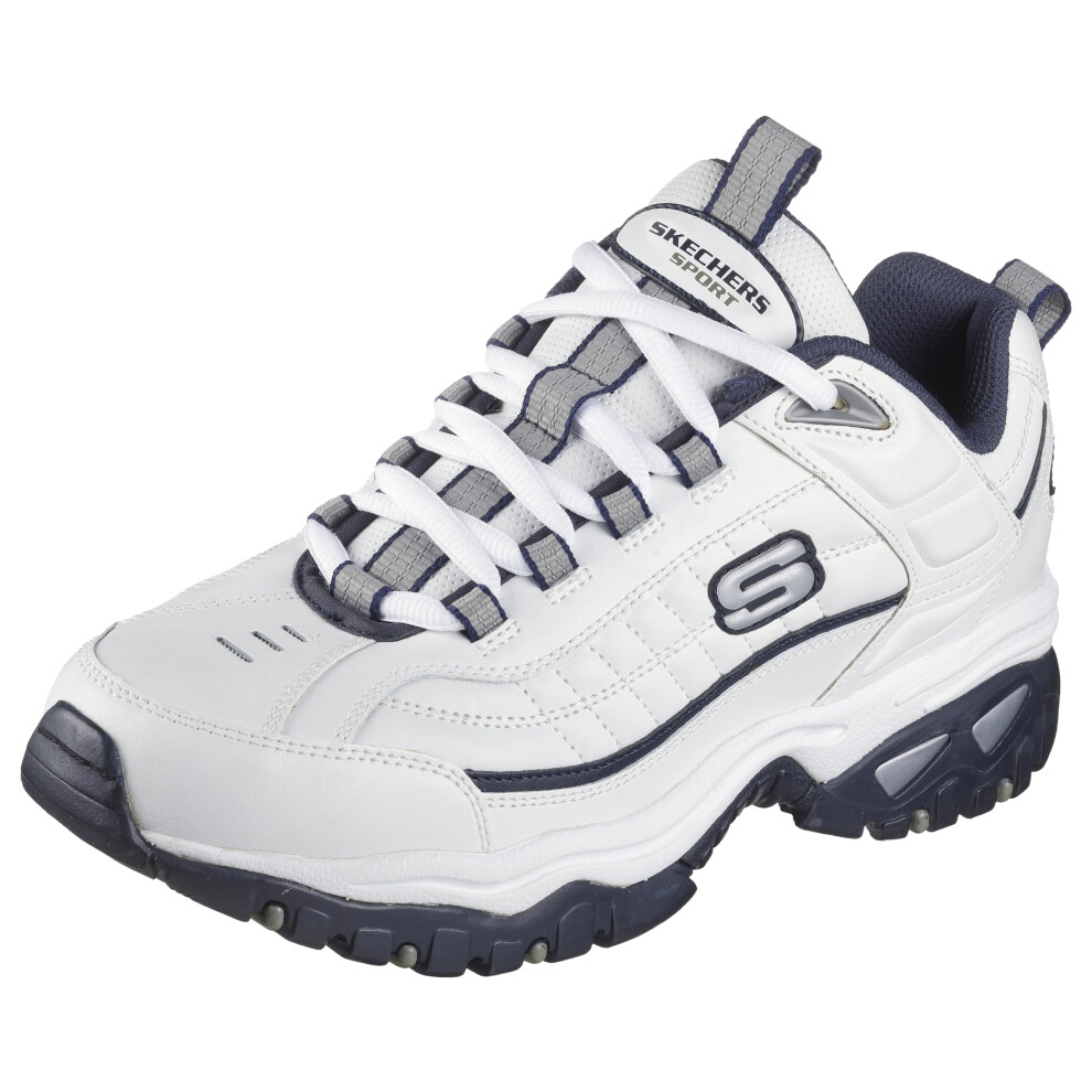 Skechers Men's Energy Afterburn Lace-Up Sneaker  White/Navy  13