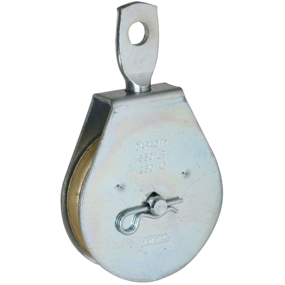 National Hardware N219-998 3211Bc Swivel Single Pulley In Zinc Plated 2-1/2 Inch 038613219991