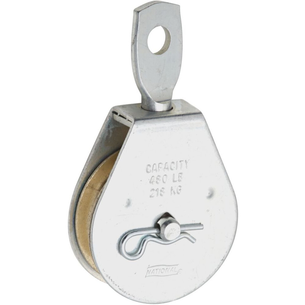 National Hardware N195-792 3211Bc Swivel Single Pulley In Zinc Plated 2 Inch 038613195790