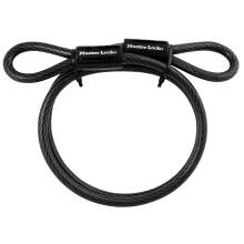 Master Lock-Kabel, Stahlkabel mit Schlaufenenden, 4 Fu lang, 85 DPF, Schwarz