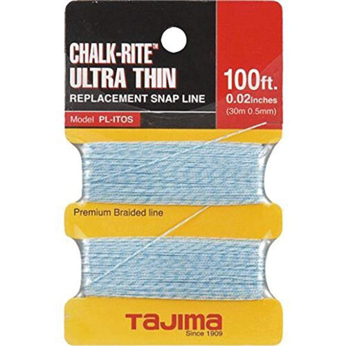 TAJIMA Αντικατάσταση Σχοινιού Snap-Line - 0.5 mm x 100 ft Chalk-Rite Πλεγμένο Σχοινί