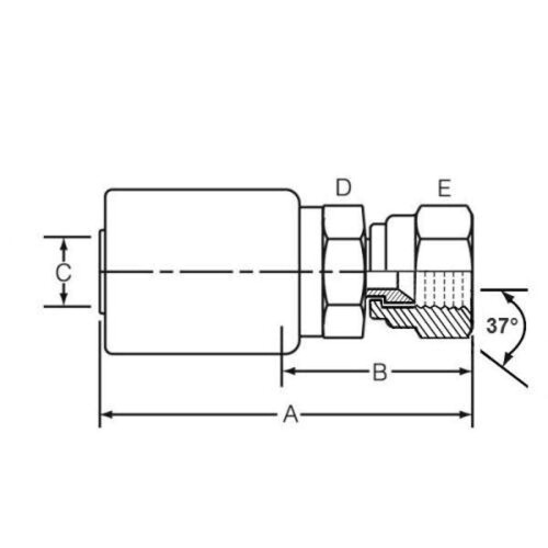 Dayco 108066 Coupling 37Deg 5Fj-4Sb