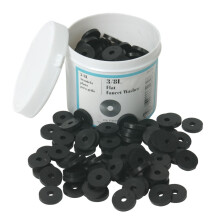 Danco 35274 3/8L 11/16-Zoll OD Flache Wasserhahn-Waschmaschine, Glas mit 200 Stck, Schwarz