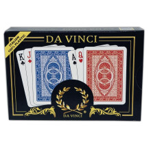 DA VINCI Ruote olasz, 100%-ban muanyag jtkkrtyk, 2 pakli pker mretu kszlet, norml index 2 vgott krtyval