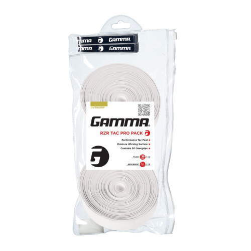 Gamma AGSO310 Supreme Overgrip 30/Pk (twee 15-pack) Wit