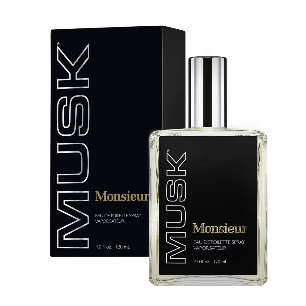 Monsieur Musk For Men Cologne Spray  4 Ounce-image-OPC-PGFCDMG-NEW