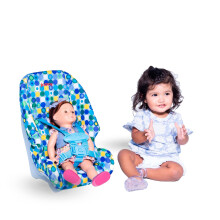 Assento elevatrio de brinquedo Joovy e assento de carro funcional para boneca com sistema de trava testado contra coliso para segurana, capa l