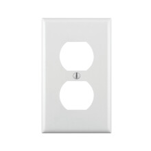 Leviton 80703-W Placa de Parede Dupla 1-Gang, Tamanho Padrão, Nylon Termoplástico, Branco, 1 Pacote