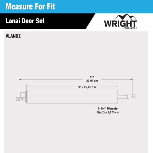 Σετ Πόρτας Wright Products Vlanbz Lanai, Χάλκινο 2