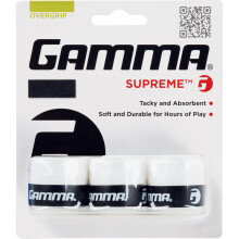 GAMMA AGSO10 Supreme Overgrip White  3 pack