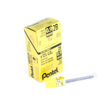 Pentel Super Hi-Polymer Lead Refill 0,9 mm paksu 2B 180 kappaletta lyijyδ (50-9-2B) harmaa