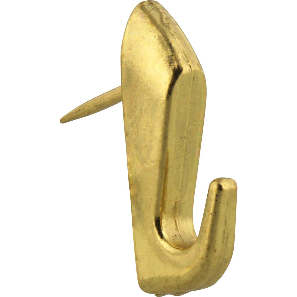 Hillman Fasteners 122208 Push In Hanger For 20-Pounds, Brassh Finish (Pack Of 4) 008236495454